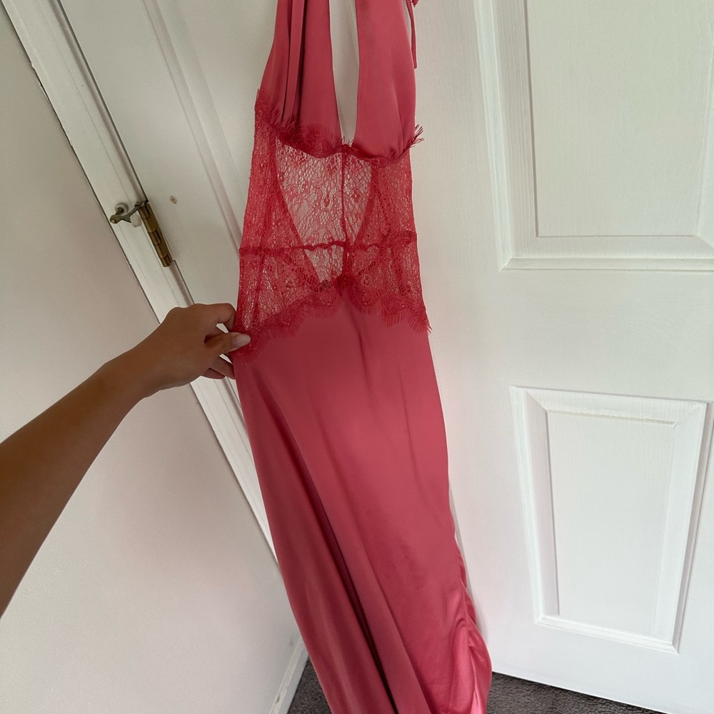Meshki Pink Halter Maxi Dinah Dress - Picture 9 of 9